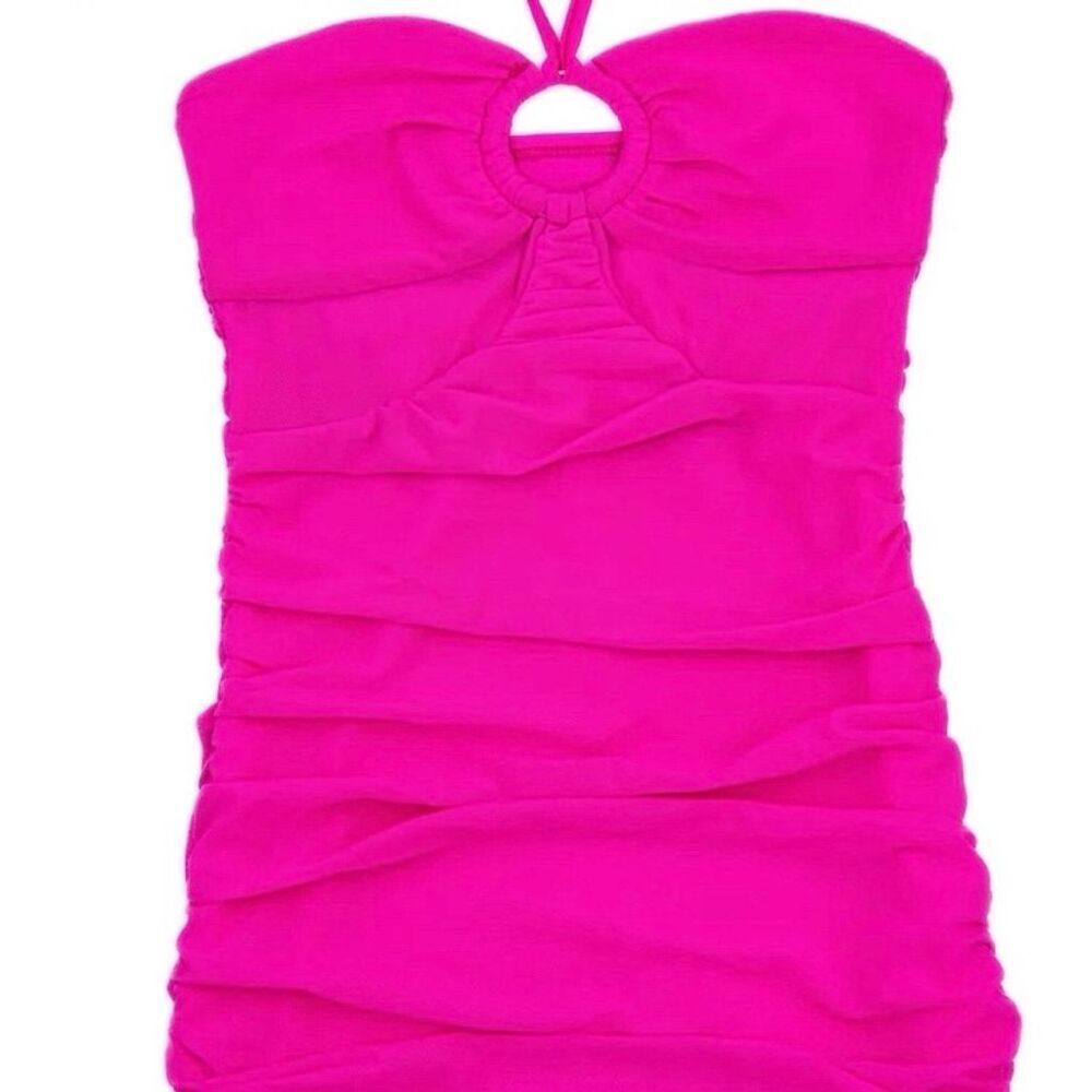 KatieJ NYC Tween Strapless Ruched Pink Party Dress Size M